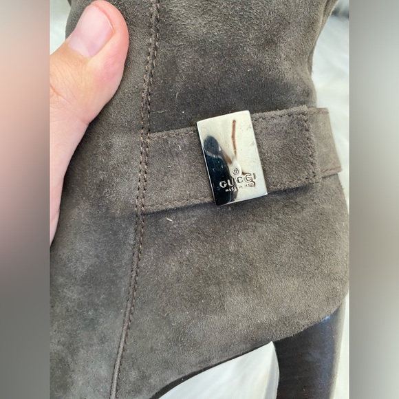 Gucci suede heels boots size 7.5 - Picture 8 of 15